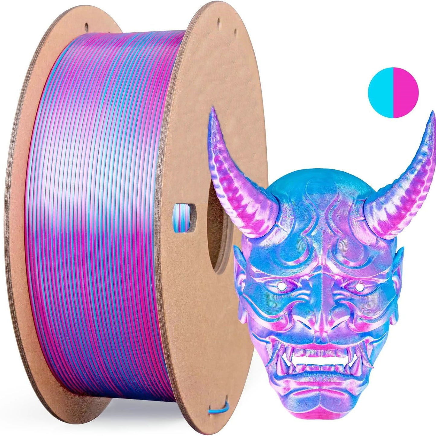Multicolor 3D Printer Filament - Dual/Tri Color PLA Silk 250g