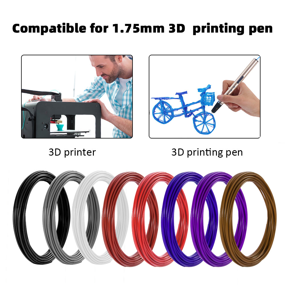 1.75mm PLA Filament for 3D Pen - Vivid Colors, Odorless Spool
