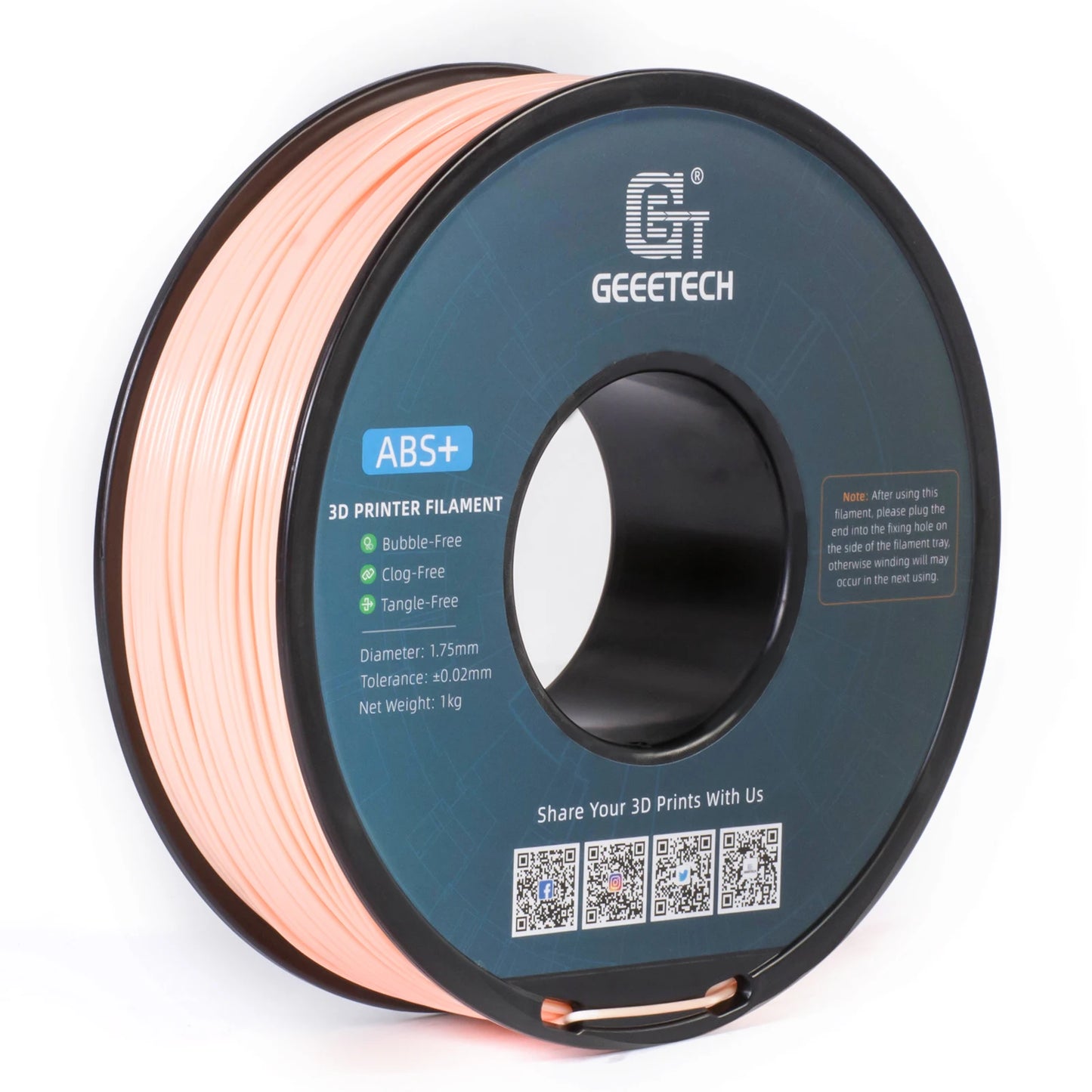3D Printer Filament 1.75mm 1KG - Geeetech, Vacuum Sealed