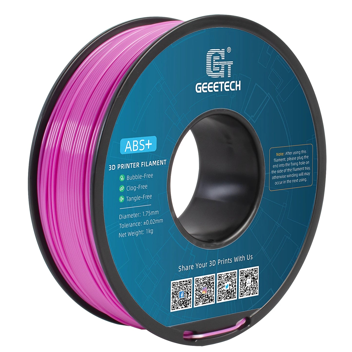 3D Printer Filament 1.75mm 1KG - Geeetech, Vacuum Sealed