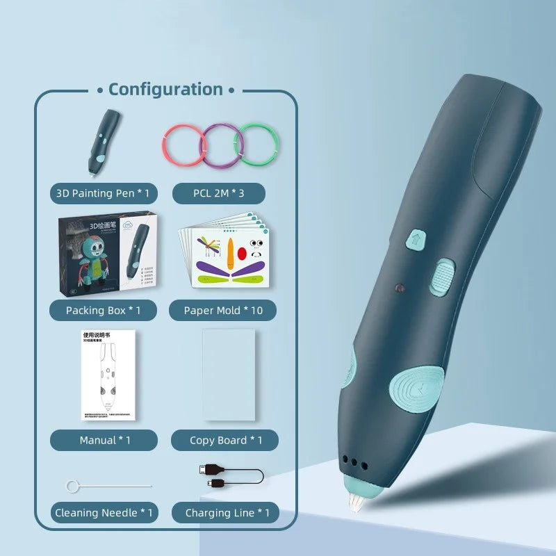 3D Pen: 3D Printing Pen for Kids - Safe Low-Temp Doodler Art Kit