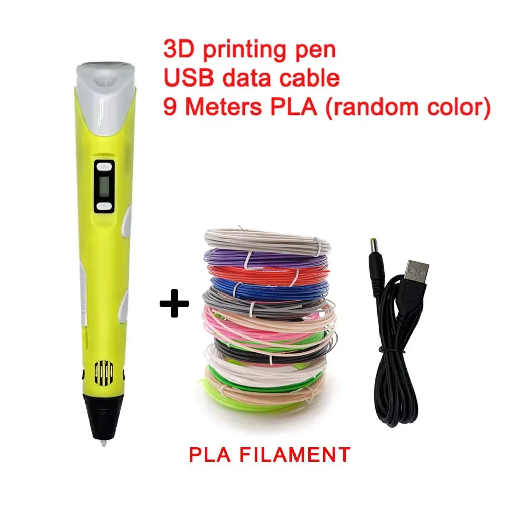 3D Printing Pen - Electronic 9M PLA, High-Temp Graffiti Tool