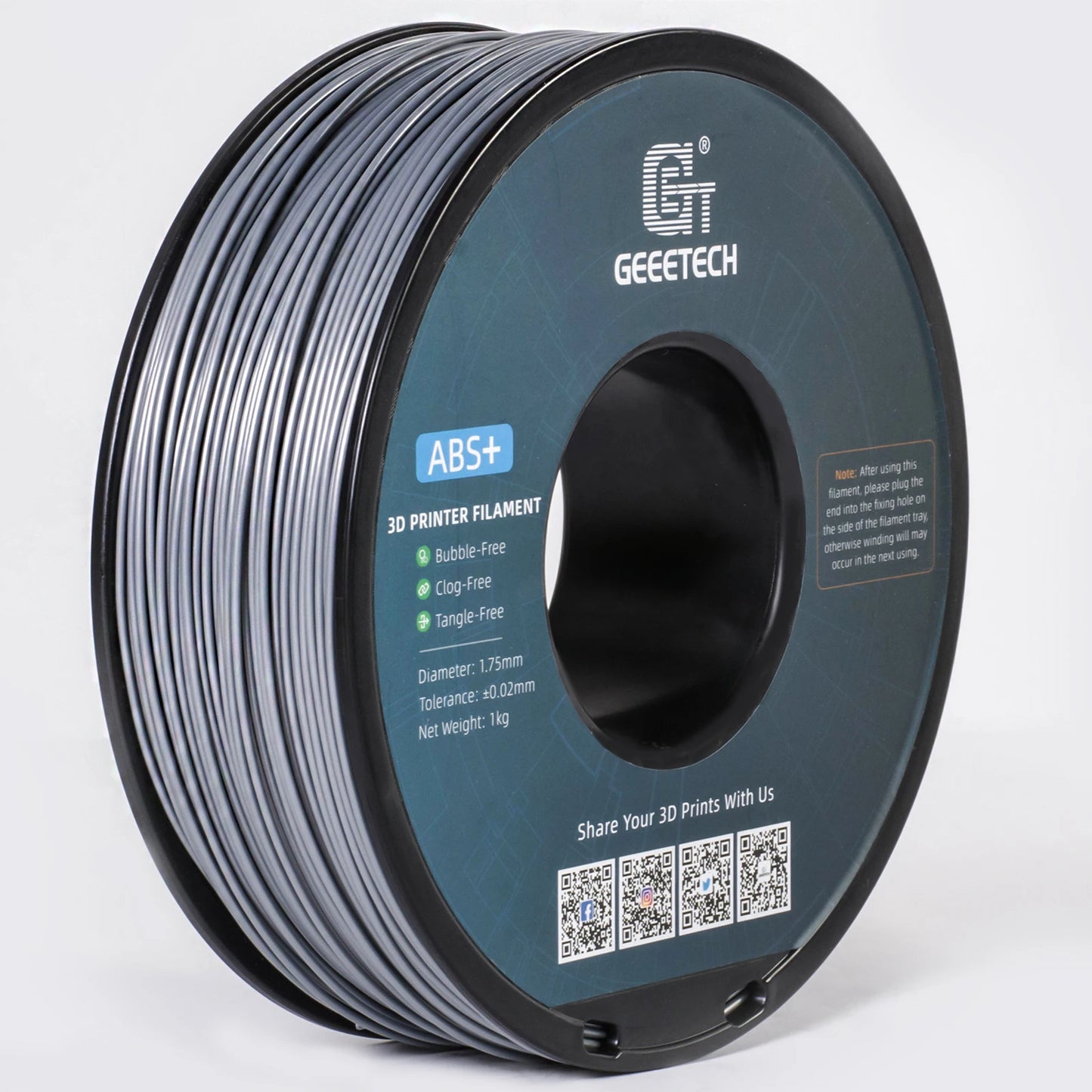 3D Printer Filament 1.75mm 1KG - Geeetech, Vacuum Sealed