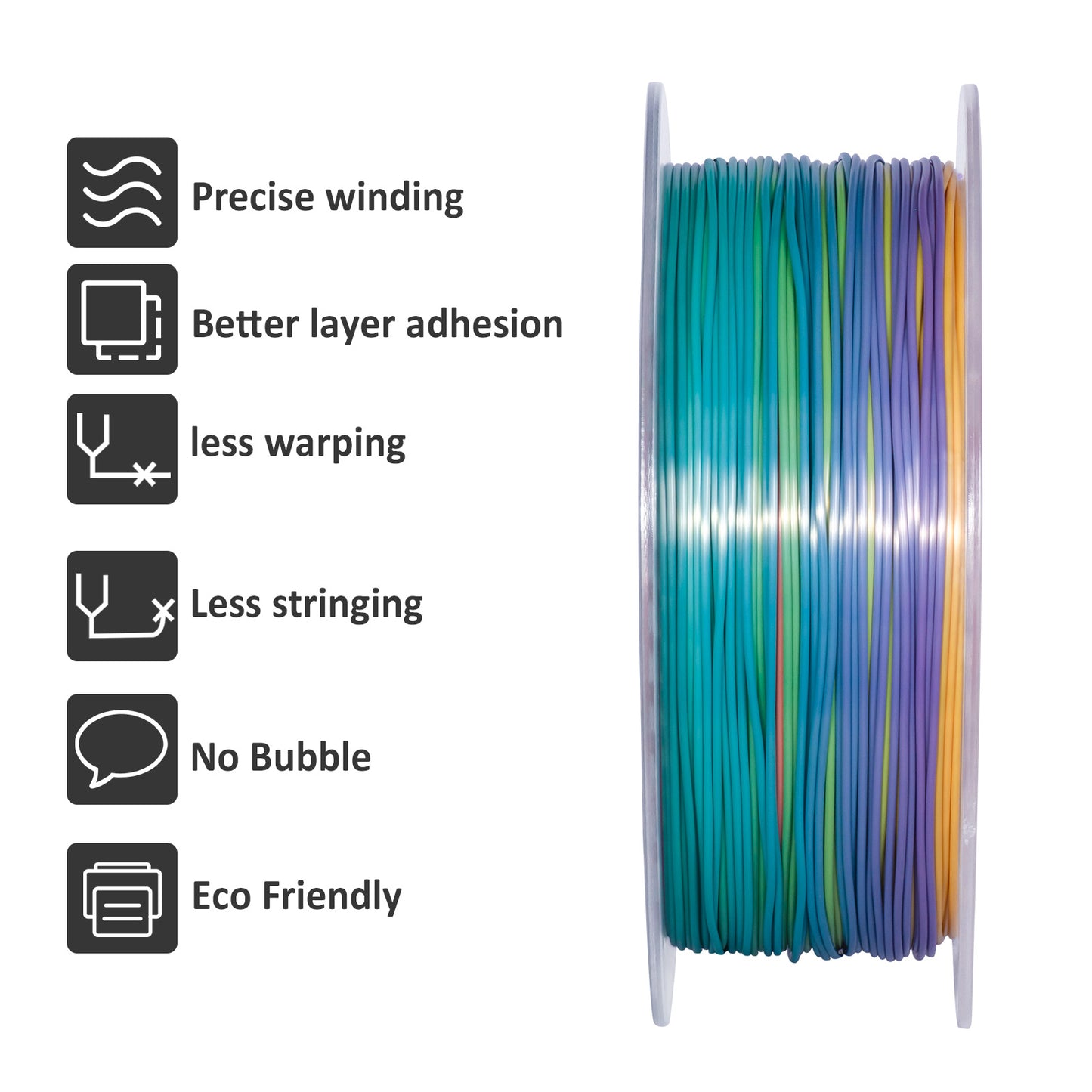 PLA PETG 3D Filament 1kg 1.75mm - Tangle-Free & Vacuum-Sealed