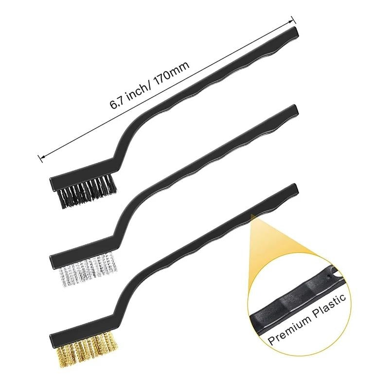 Cleaning Brushes - 3D Printer Nozzle Brass/Nylon/Steel Set