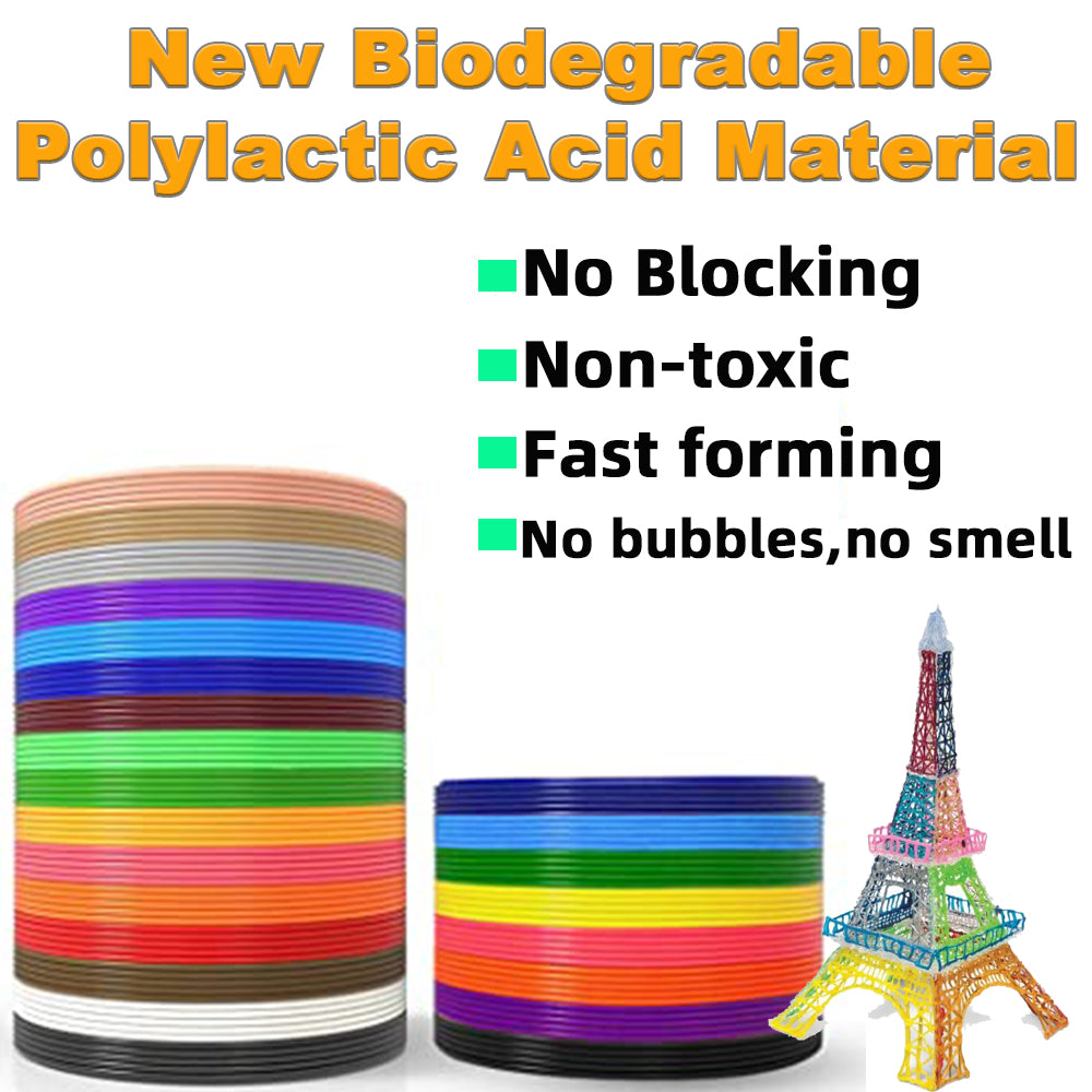 1.75mm PLA Filament for 3D Pen - Vivid Colors, Odorless Spool