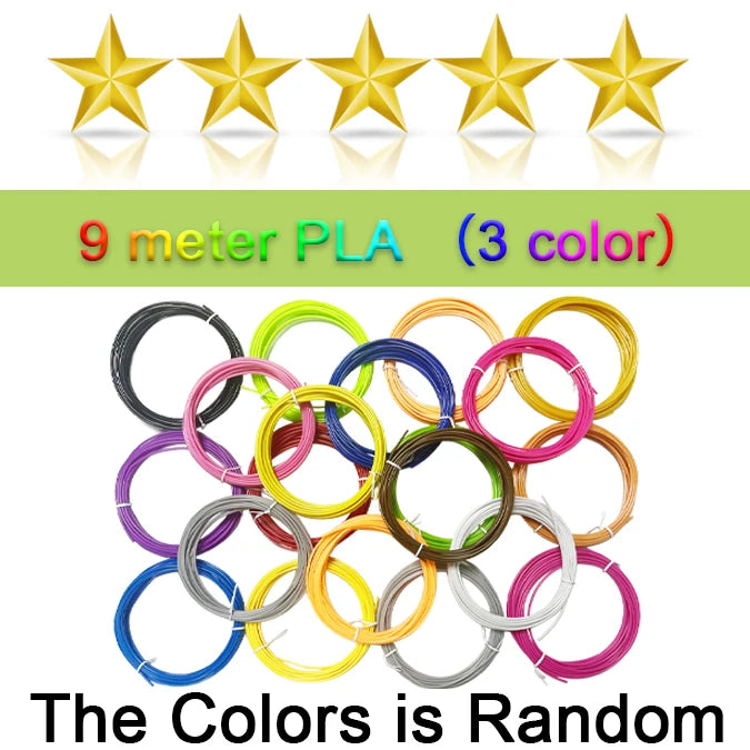 1.75mm PLA Filament for 3D Pen - Vivid Colors, Odorless Spool