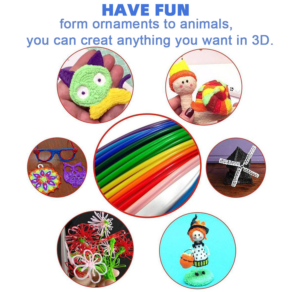 1.75mm PLA Filament for 3D Pen - Vivid Colors, Odorless Spool