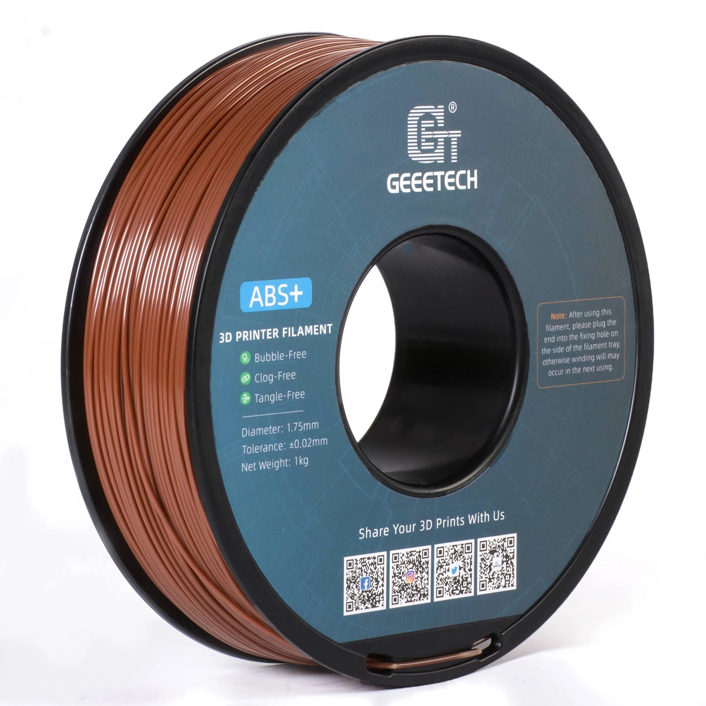 3D Printer Filament 1.75mm 1KG - Geeetech, Vacuum Sealed