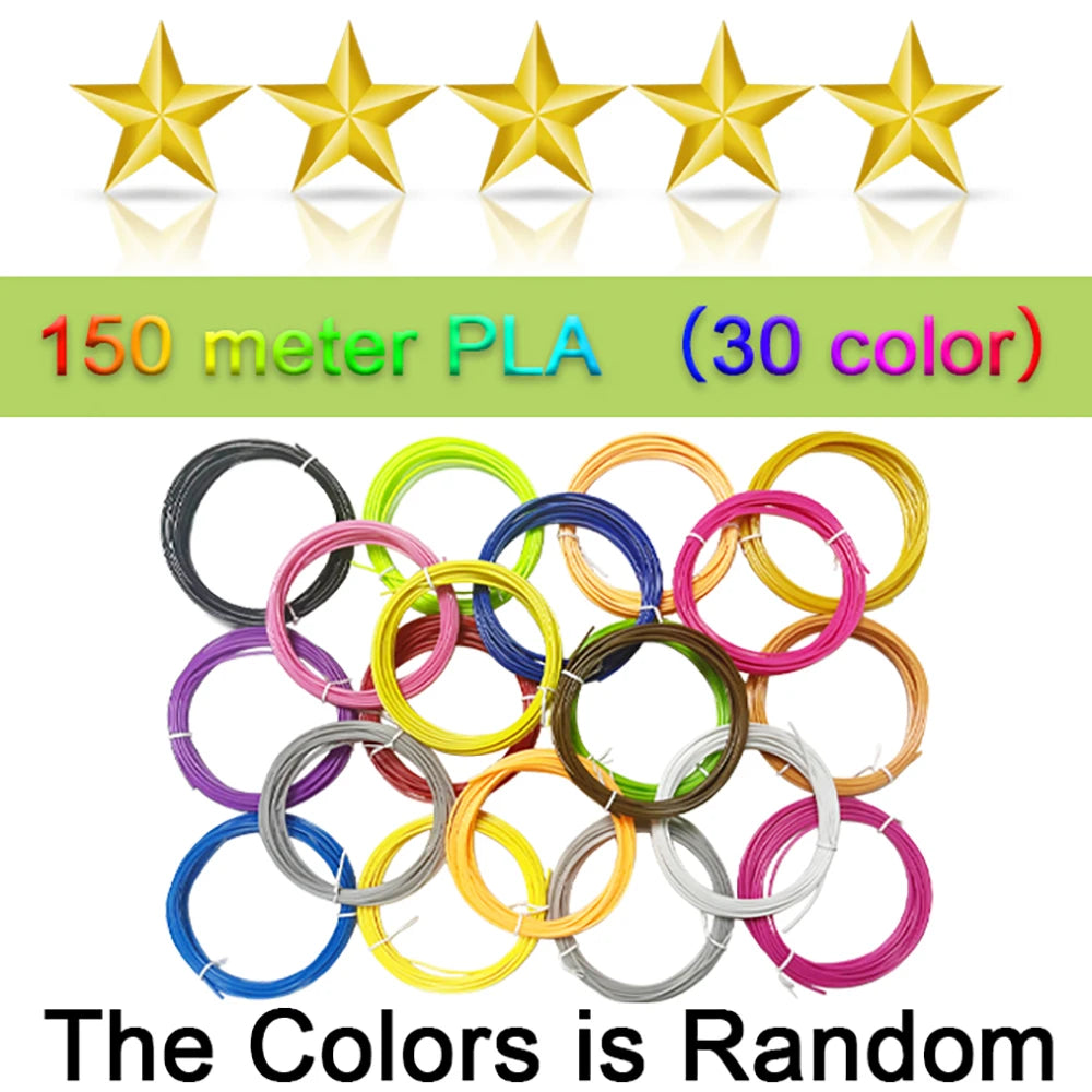 1.75mm PLA Filament for 3D Pen - Vivid Colors, Odorless Spool