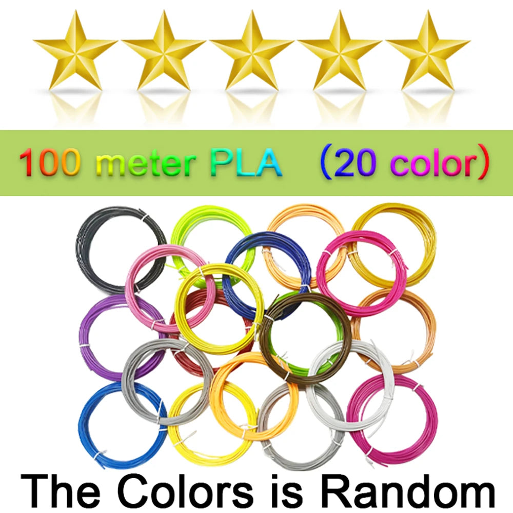 1.75mm PLA Filament for 3D Pen - Vivid Colors, Odorless Spool