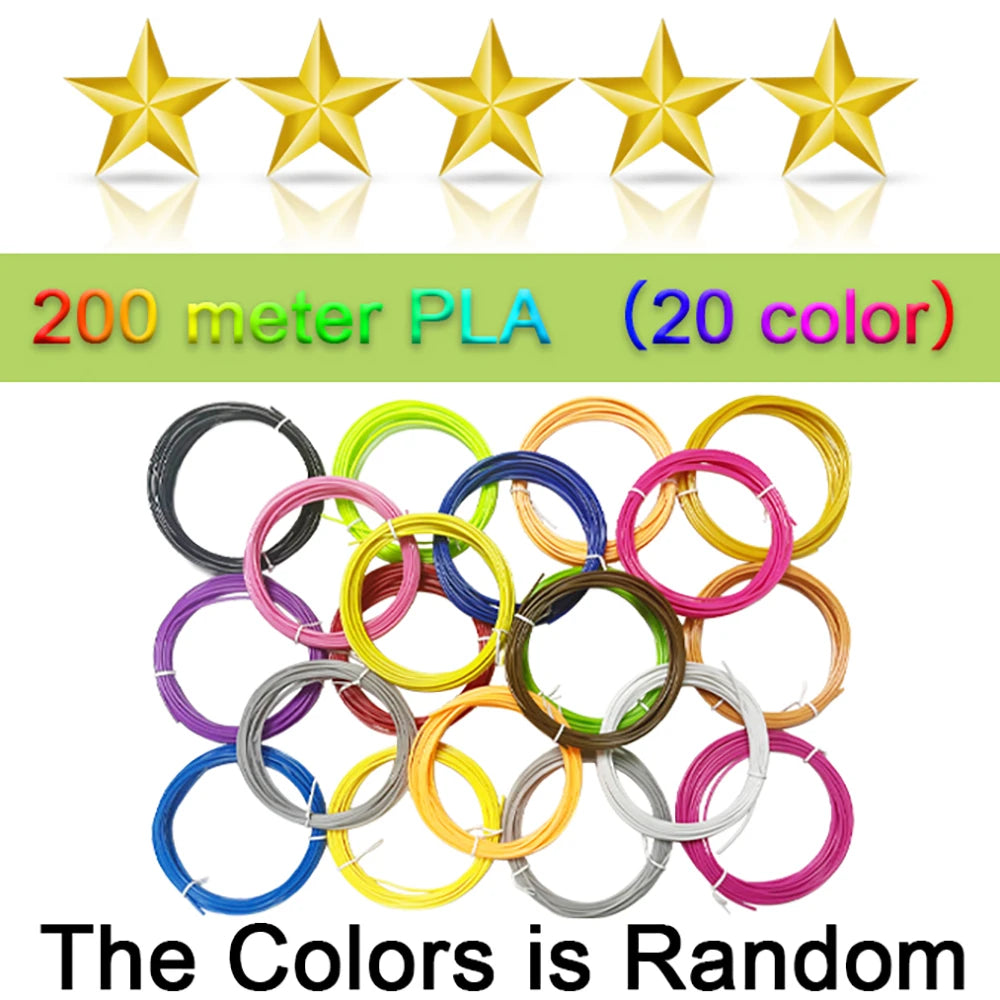 1.75mm PLA Filament for 3D Pen - Vivid Colors, Odorless Spool