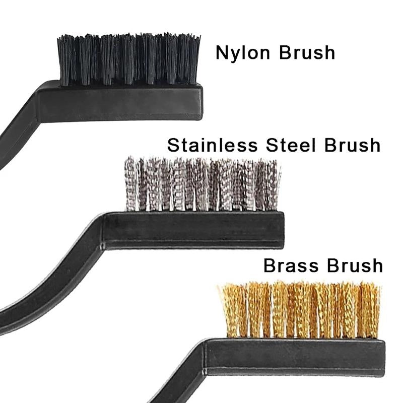Cleaning Brushes - 3D Printer Nozzle Brass/Nylon/Steel Set