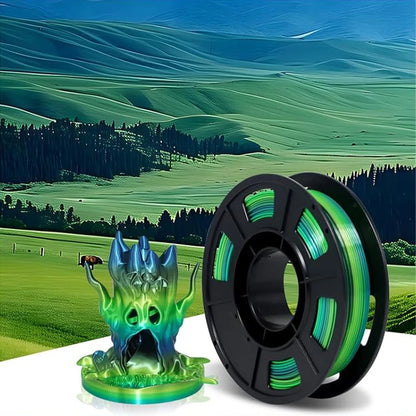 Silk Rainbow 3D Printer Filament Bundle - PLA 4-in-1, 500g