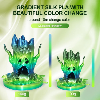 Silk Rainbow 3D Printer Filament Bundle - PLA 4-in-1, 500g