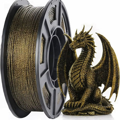3D Printer Filament Galaxy Glitter PLA Filament 1.75mm 3D Printing Filament,black Glitter Gold,250g/500g,spool