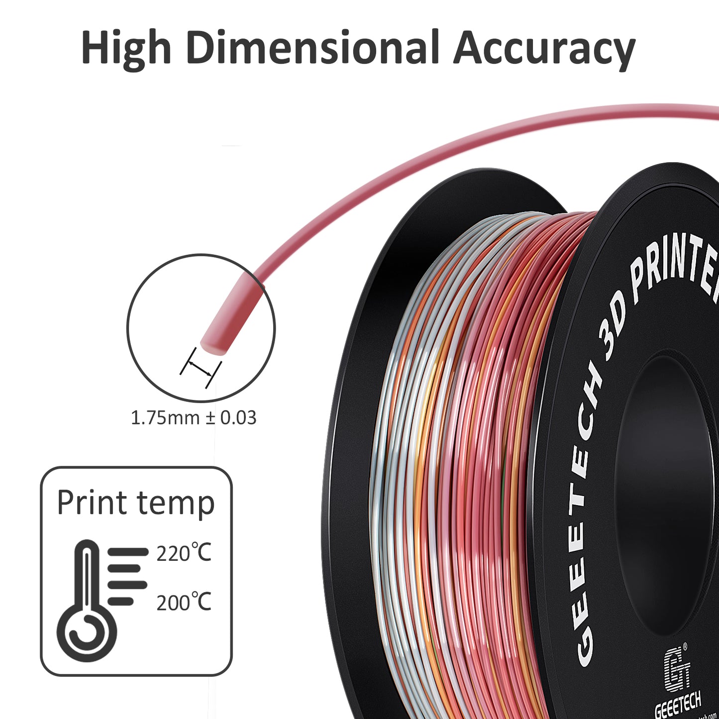3D Printer Filament: PLA PETG 3D Printer Filament 1.75mm 1kg - Tangle-Free & Durable