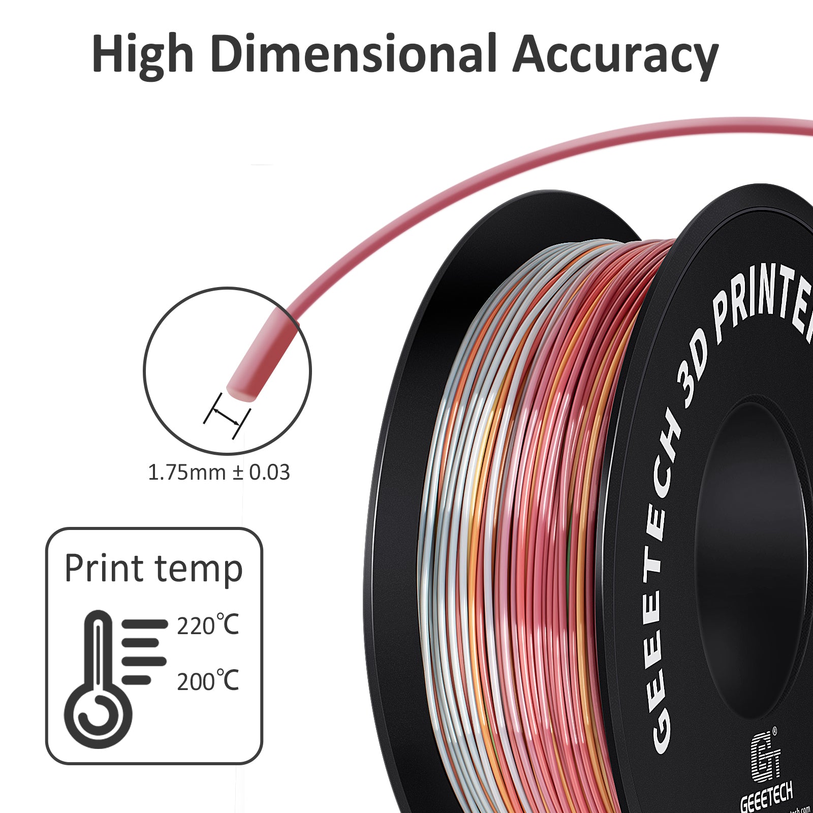 3D Printer Filament: PLA PETG 3D Printer Filament 1.75mm 1kg - Tangle-Free & Durable