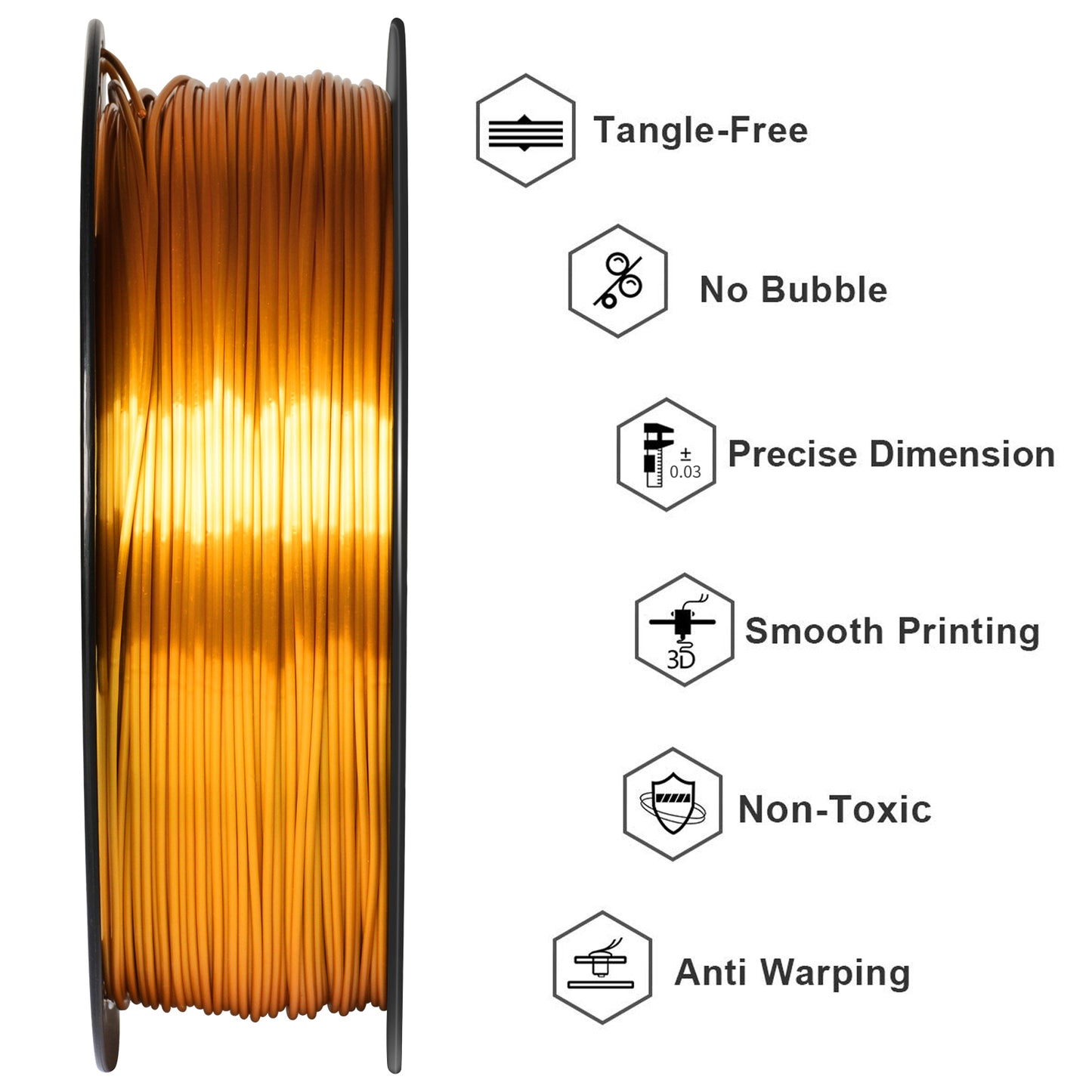 3D Printer Filament: PLA PETG 3D Printer Filament 1.75mm 1kg - Tangle-Free & Durable