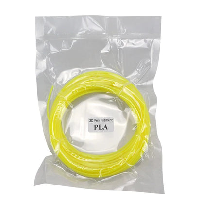PLA Filament: PLA 1.75mm Filament 10m - 3D Printer Pen, Black & Rainbow