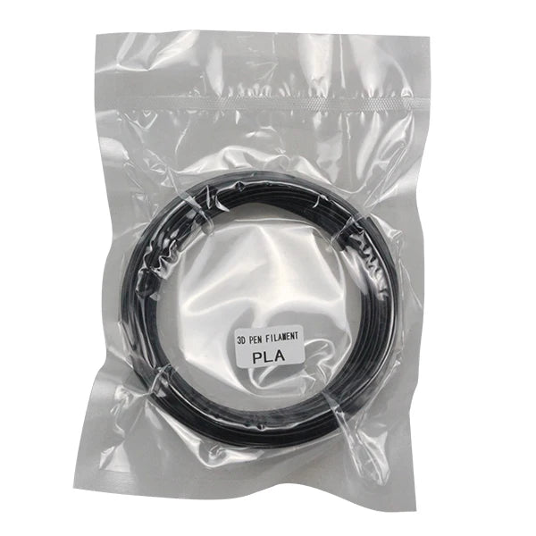 PLA Filament: PLA 1.75mm Filament 10m - 3D Printer Pen, Black & Rainbow