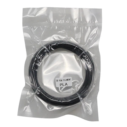 PLA Filament: PLA 1.75mm Filament 10m - 3D Printer Pen, Black & Rainbow