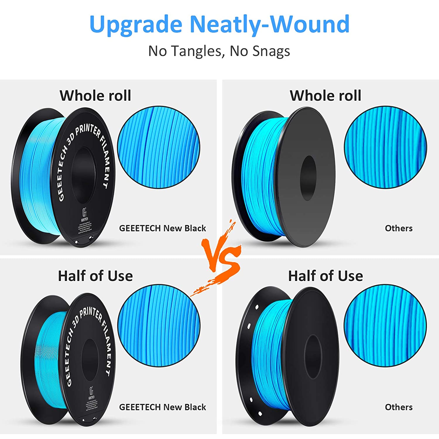 3D Printer Filament: 1.75mm 1kg Precision 0.03mm for FDM Printers