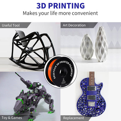 GEEETECH PETG PLA Filament 1kg 1.75mm White Black Colorful