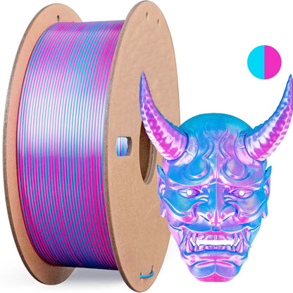 Multicolor 3D Printer Filament - Dual/Tri Color PLA Silk 250g