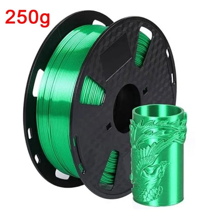 EasyThreed 3D Printer PLA Silk Filament 1.75mm Silky Filament PLA 1KG High Quality 3D PLA Black Silver No Bubble Vacuum