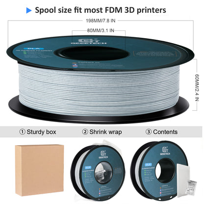 3D Printer Filament: Marble PLA 3D Printer Filament 1kg 1.75mm Tangle-Free