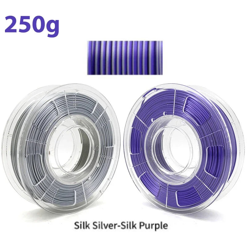 1.75mm PLA Filament Silk Blue Red Dual Color 250g