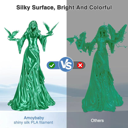 Silk PLA Filament 1.75mm for 3D Printer Dimensional Accuracy +/- 0.02mm Compatible with Most FDM 3D Printers