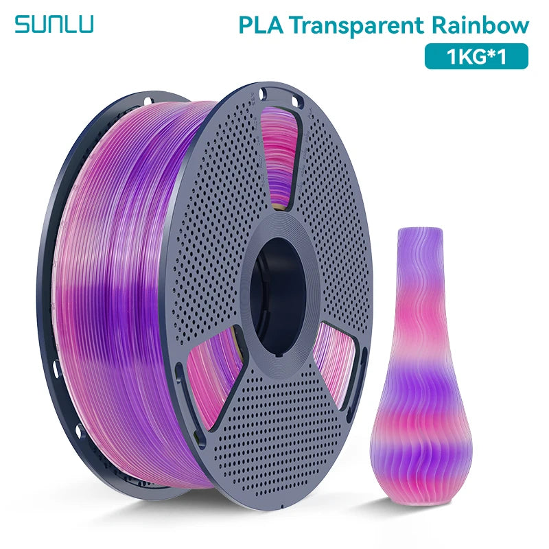 PLA Rainbow Filament 1.75mm 1KG - Vibrant 3D Printing Colors