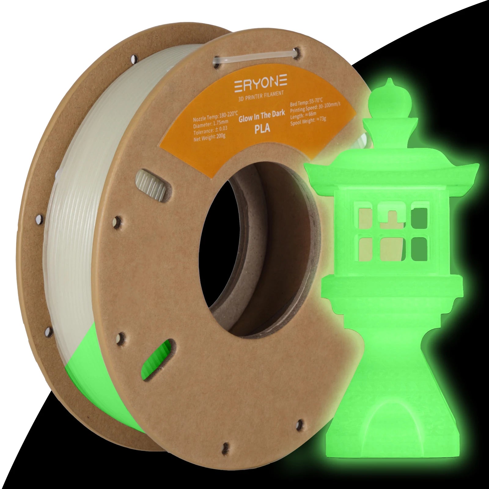 Glow green filament