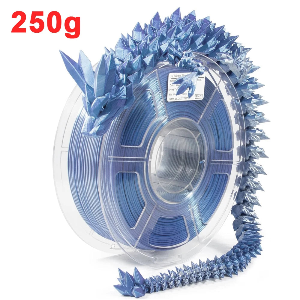 1.75mm PLA Filament Silk Blue Red Dual Color 250g