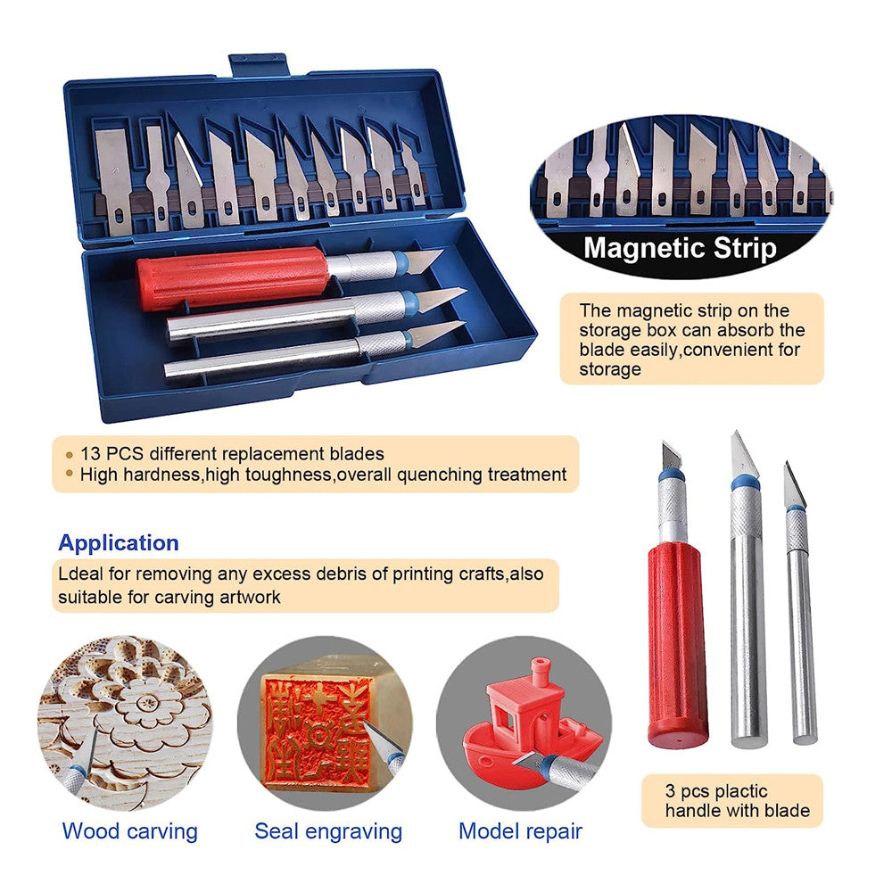 Pliers Deburring Tool Kit: Precision Engraving & Carving Blades