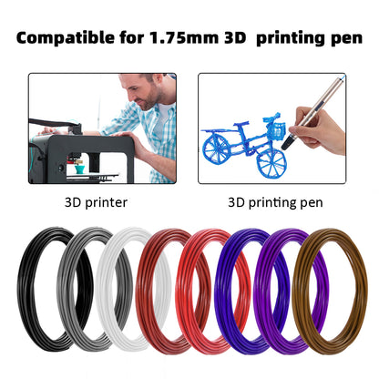 1.75mm PLA Filament for 3D Pen - Vivid Colors, Odorless Spool