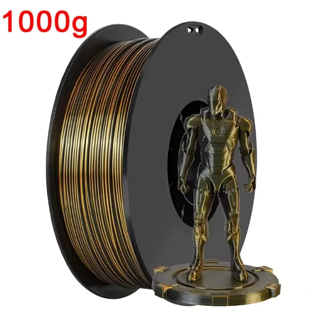 3D Printer Filament: Dual Color Silk PLA Filament 1.75mm - 3D Printer Material