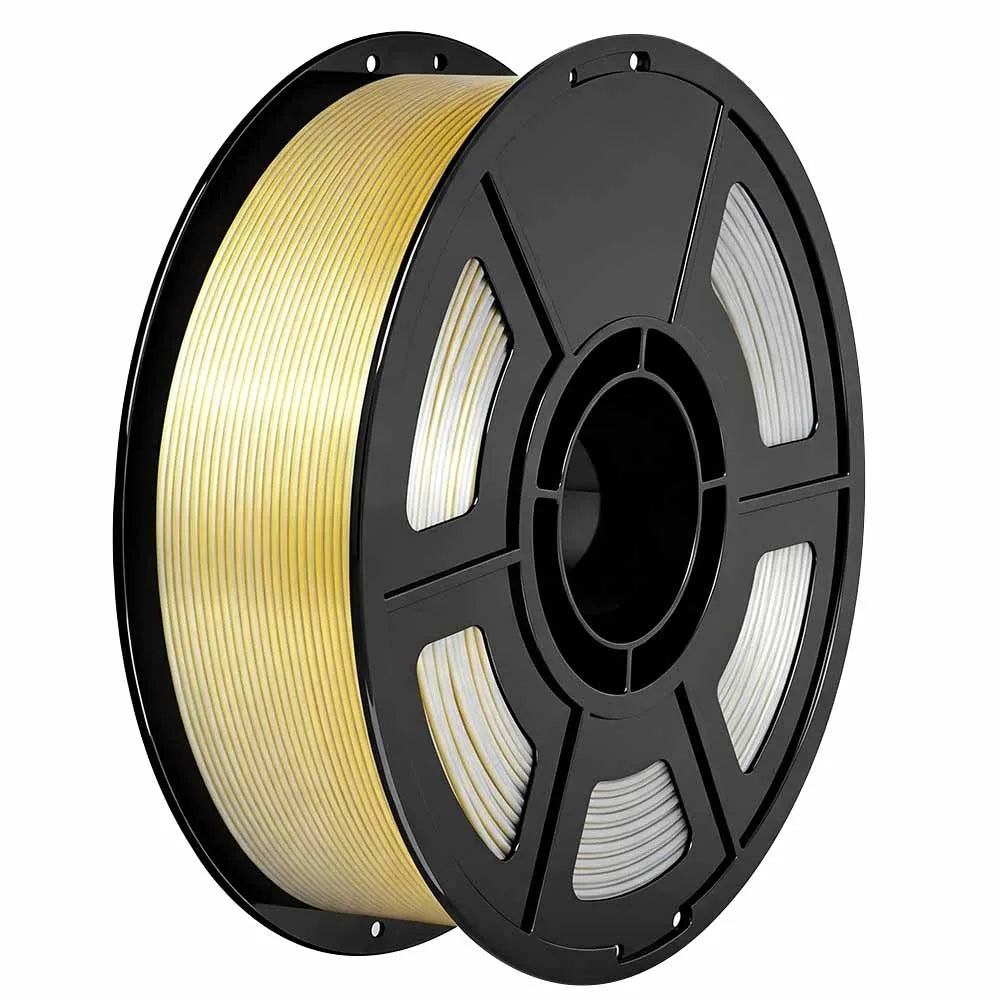 Two Color PLA Silk Gold Silver 3D Printer Filament 250g, 1.75mm Dual Color 3D Printer Material Silk Gold Silver
