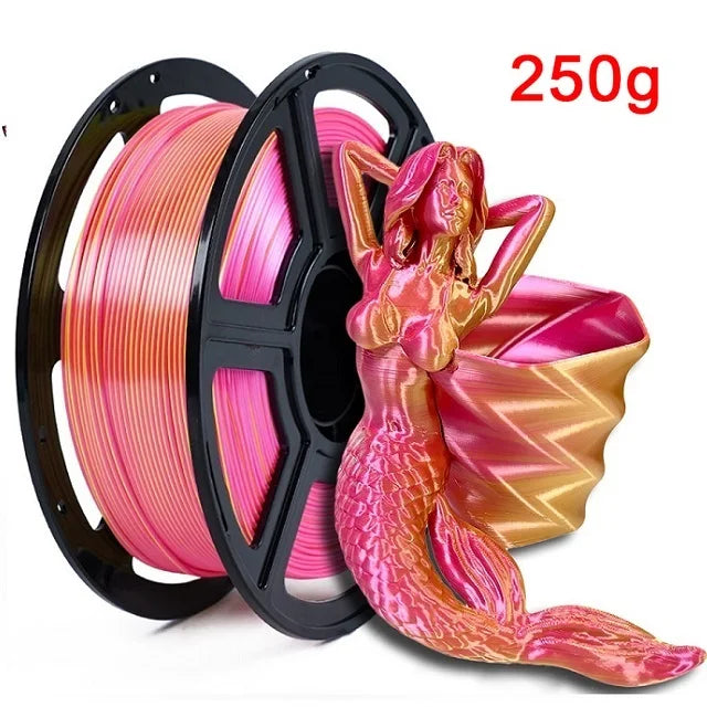 3D Printer Filament: Dual Color Silk PLA Filament 1.75mm - 3D Printer Material