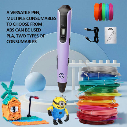 3D Printing Pen with 9m PLA Filaments - Perfect Gift for Kids