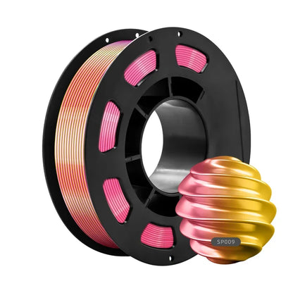 Dual-Color PLA Silk 3D Printer Filament 1.75mm Eco-Friendly 200g