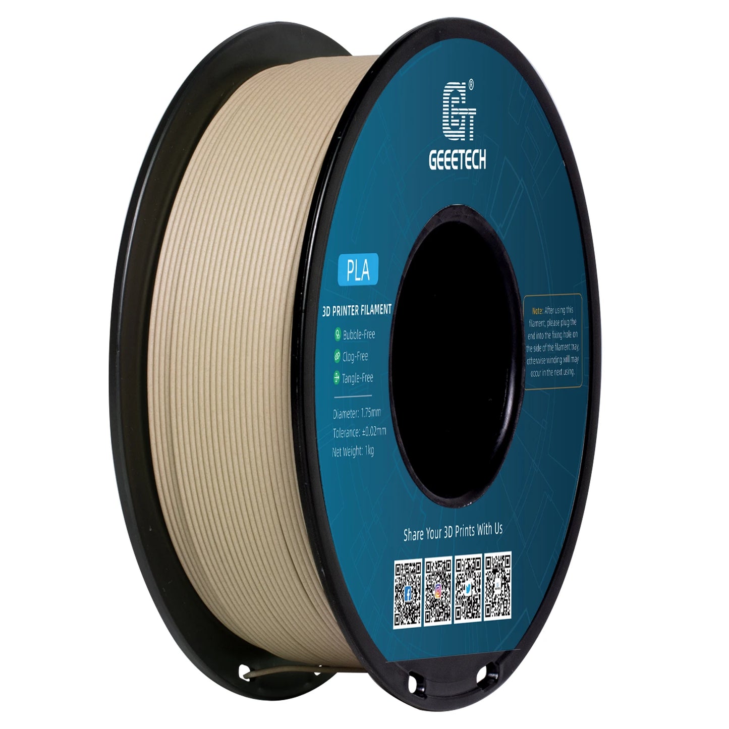 3D Printer Filament: 1.75mm 1kg Precision 0.03mm for FDM Printers