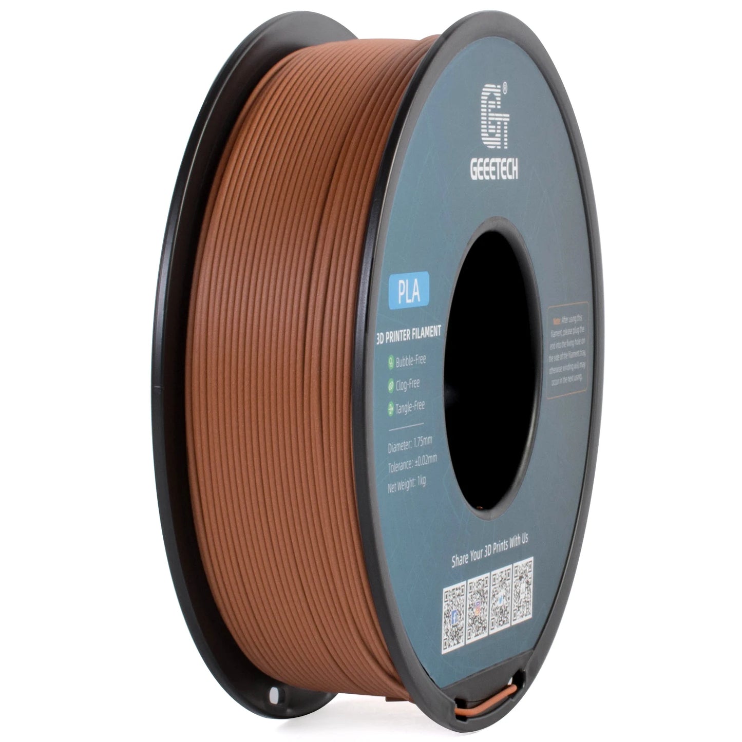 PLA Filament: Wood PLA 1.75mm Filament - 1kg for FDM 3D Printers
