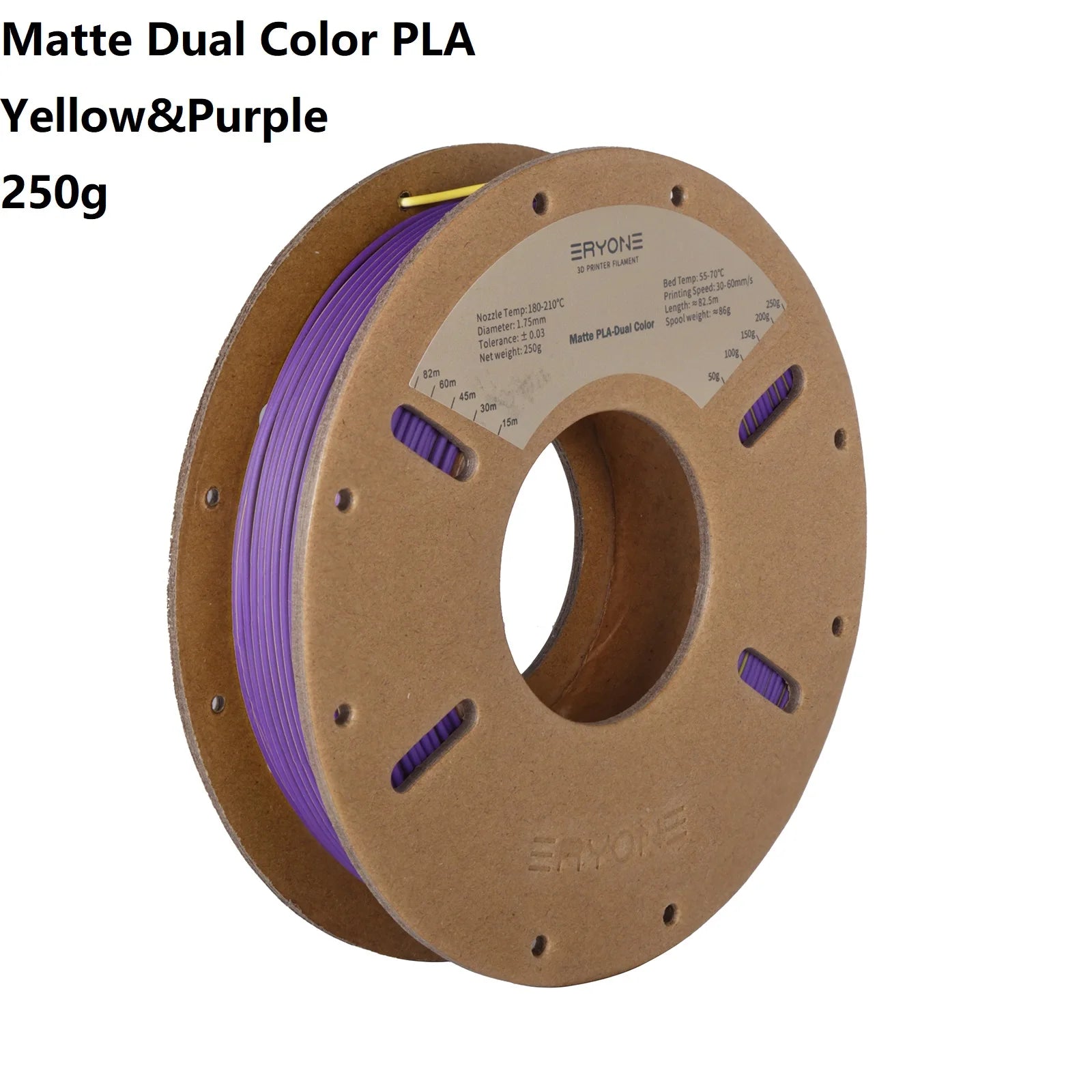 3D Printer Filament: Dual-Color Matte Silk PLA Filament 1.75mm - Fast Shipping