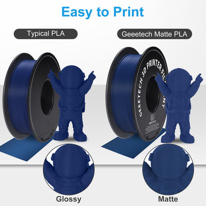 Matte PLA 3D Printer Filament 1.75mm 1kg - Fast Shipping