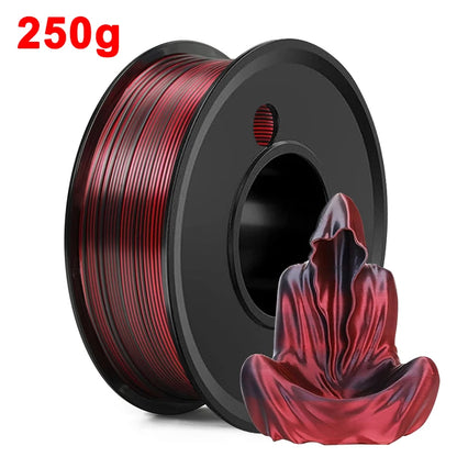 1.75mm PLA Filament Silk Blue Red Dual Color 250g