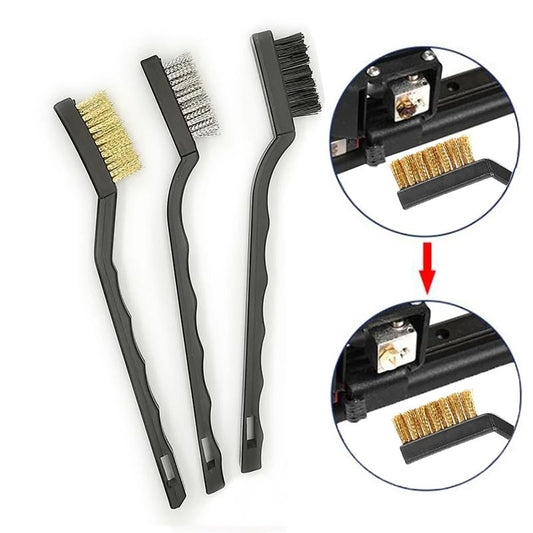Cleaning Brushes - 3D Printer Nozzle Brass/Nylon/Steel Set