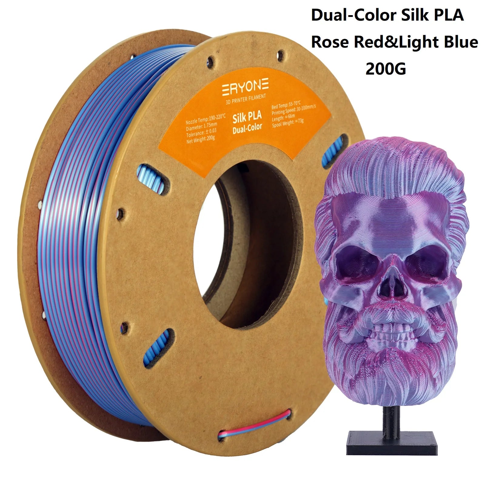 Silk PLA Filament 1.75mm Dual/Tri Colors for 3D Printer